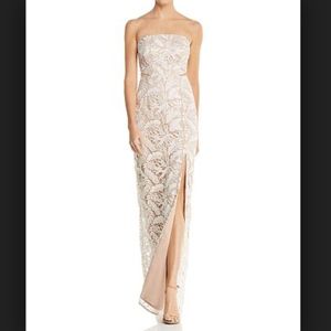 Aidan by Aidan Mattox Cutout Lace gown